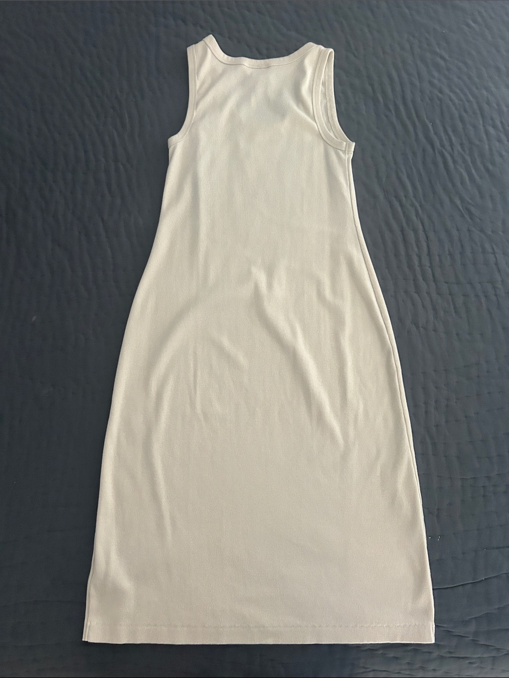 Universal Thread Cream Ribbed Midi Tank Dress - Picture 3 of 4